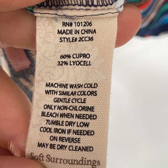 3 for $15 Soft Surroundings Sail Away Colorful Tunic Top Button Nautical Shirt - Picture 5 of 7